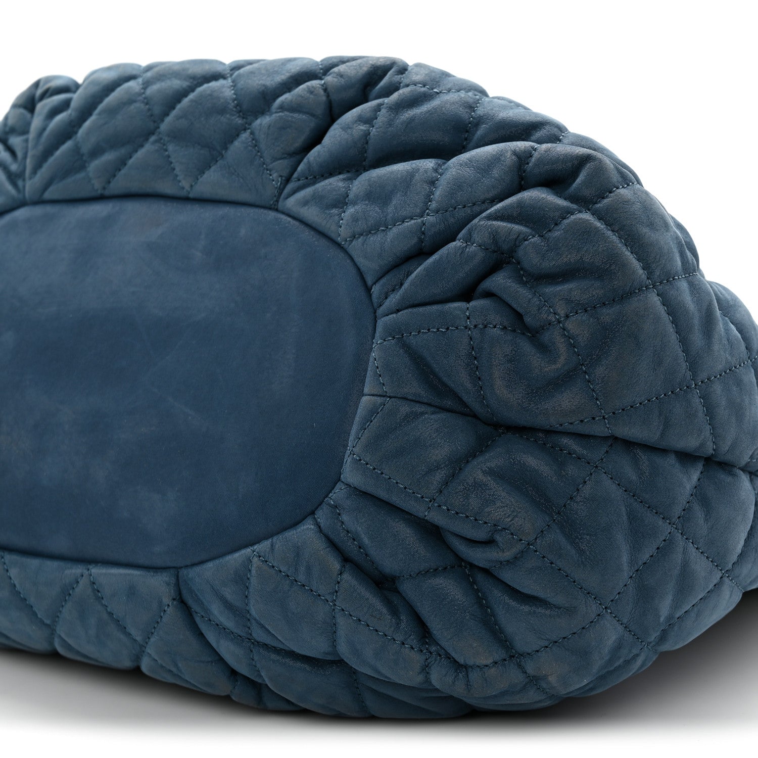 Iridescent Calfskin Quilted Large In The Mix Tote Navy