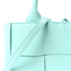 Grained Calfskin Maxi Intrecciato Mini Arco Tote Pale Blue