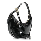 Patent Naplak Arque Shoulder Bag Black