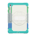 SAHARA - Raider Series Heavy Duty Case with Hand Strap for Samsung Galaxy Tab S10 FE+ - Iridescent Blue