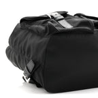 Tessuto Nylon Saffiano Medium Backpack Black