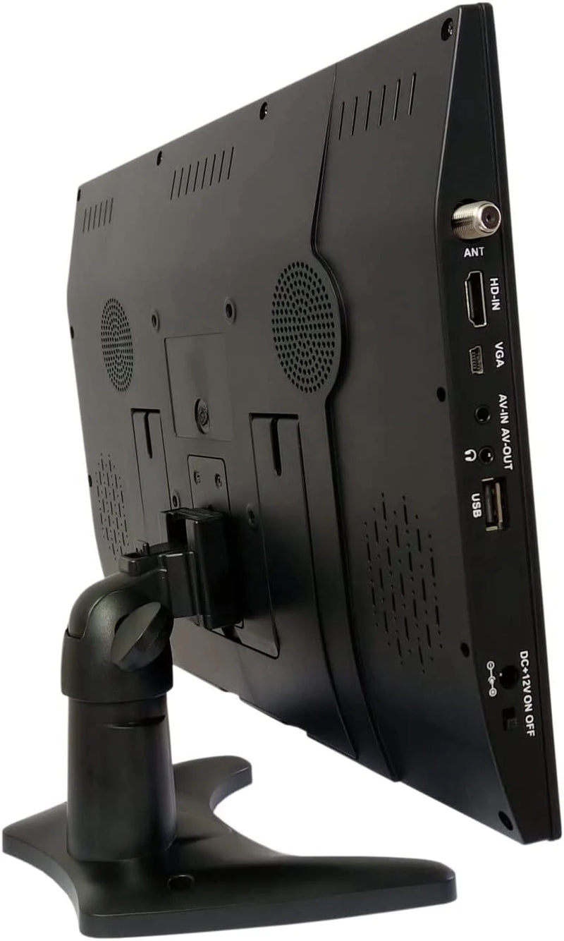 Portable 14.1" 12 Volt ACDC TV and Digital Multimedia Player, Rechargeable with  DC Car Cord