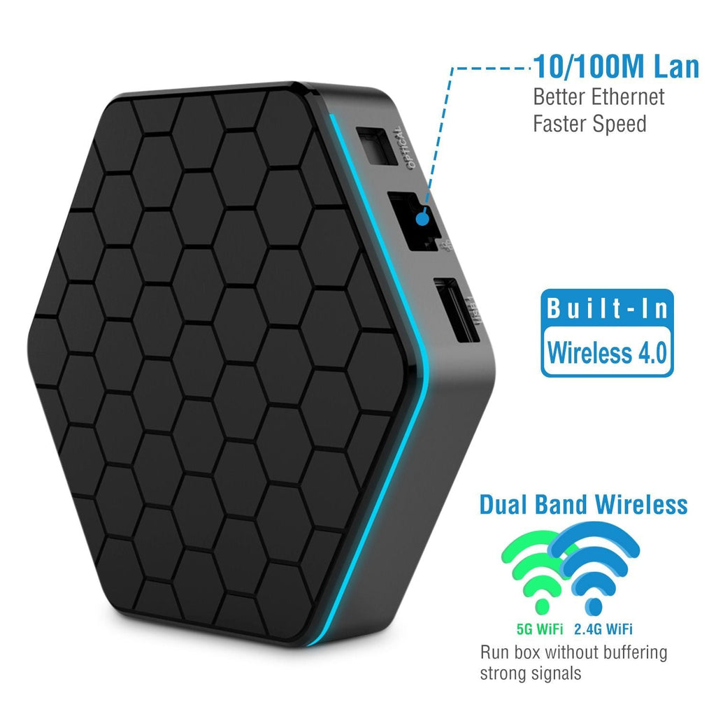 Android 7.1 TV Box Amlogic S912 Octa Core 3GB / 32GB UHD 4K VP10 H.265 WiFi USB2.0 Smart Streaming Media Player
