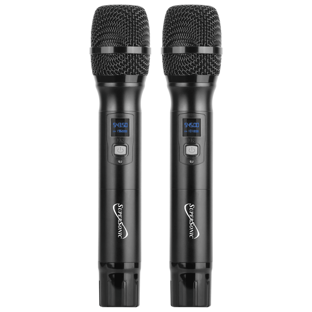 UHF Dual Channel Selectable Frequencies Professional Wireless Microphone