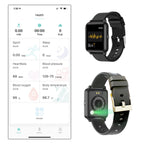 Smart Watch With Live Oximeter; Thermometer And Pulse Monitor With Activity Tracker - Black