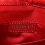 Lambskin Quilted Chain Clutch Flap Red