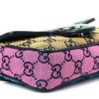 Monogram Multicolor Matelasse Diagonal Super Mini GG Marmont Shoulder Bag Green Blue Yellow Light Blue Pink