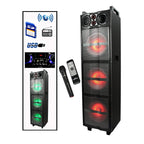 Triple 10 Inch Portable Bluetooth Subwoofer Speaker with Party Lights