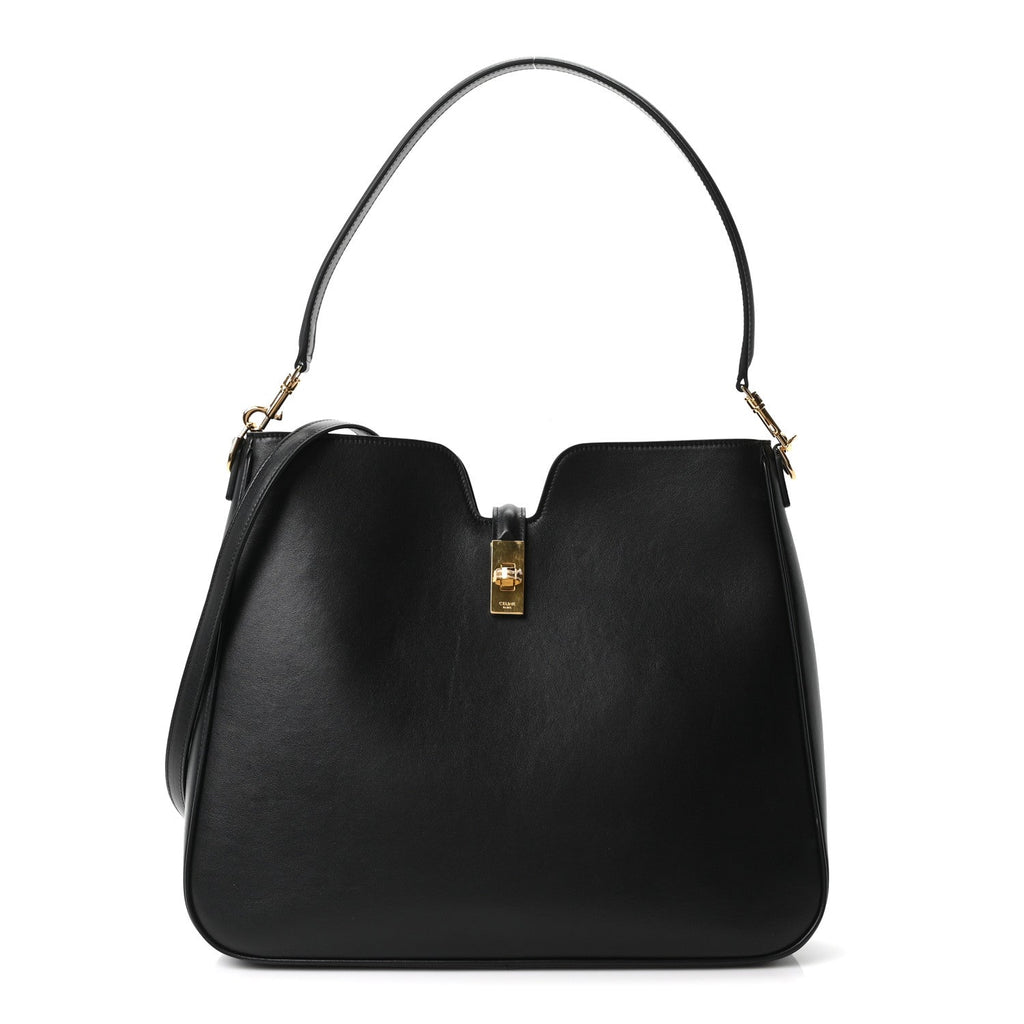 Smooth Calfskin Medium Camille 16 Soft Bag Black