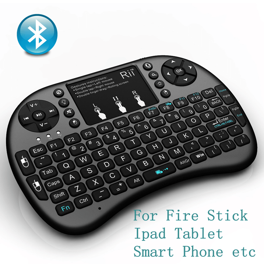 Bluetooth backlit  mini i8+ Wireless Keyboard for IPad Tablet PC Fire Stick -  i8+ BT