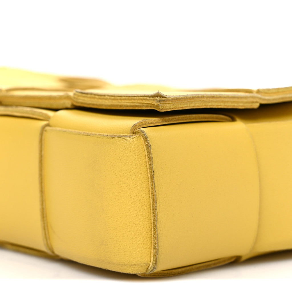 Lambskin Maxi Intrecciato Small Cassette Crossbody Bag Gold