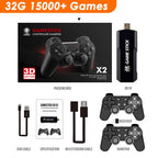 GD10 Retro Game Console 64G 30K Games 4K 60fps HDMI Output Low Latency TV Game Stick Dual Handle Portable Home Game Console For PS1 PSP