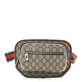 Soft GG Supreme Monogram Textured Dollar Calfskin Web Ophidia Pouch Pocket Belt Bag 85/34 Beige Ebony New Acero Black