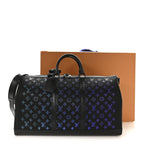 Jacquard Monogram Light Up Keepall Bandouliere 50  Black