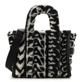 Polyester Cotton Oversized Monogram Medium Traveler Tote Bag Black Ivory