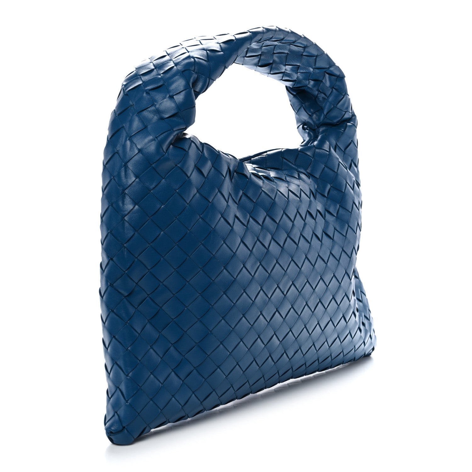 Calfskin Intrecciato Small Hop Deep Pacific