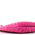 Nappa Small Rockstud Spike Hobo Fuxia