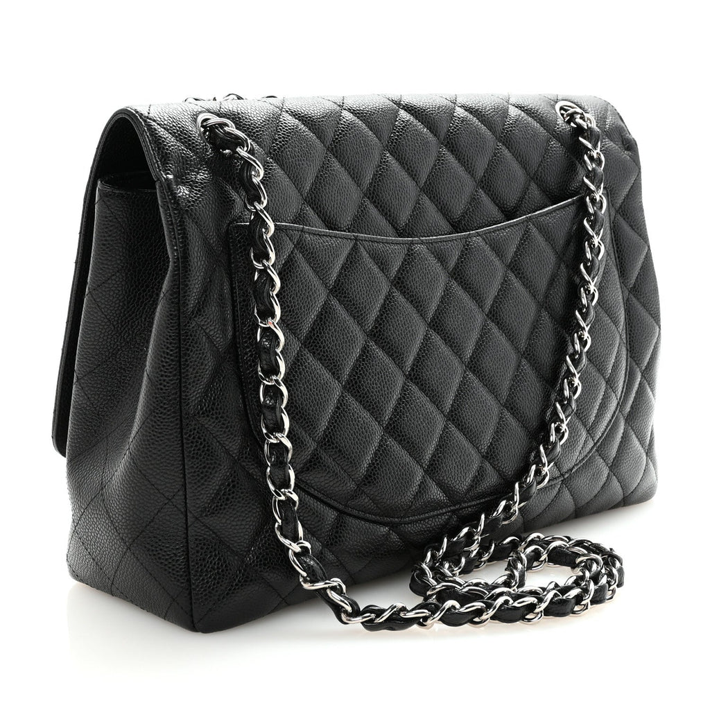 Caviar Maxi Single Flap Black