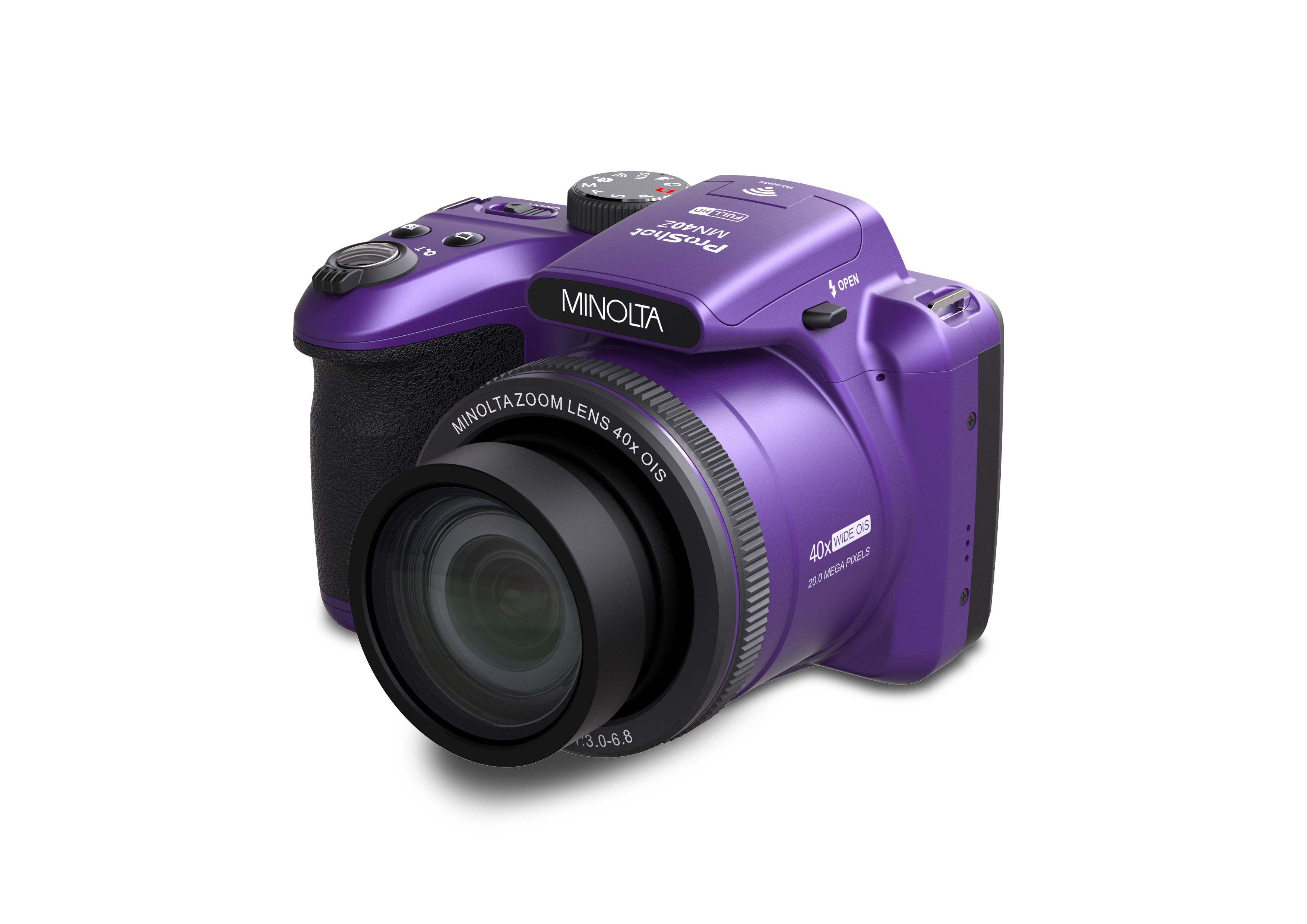 MINOLTA MN40Z ProShot 20 MP / 1080P FHD Bridge Camera w/40x Optical Zoom (Black)