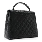 Caviar Quilted Jumbo Kelly Flap Black