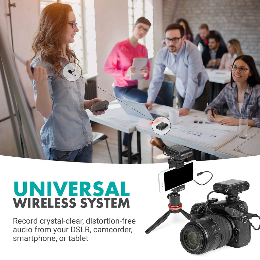 Movo WMX-1 2.4GHz Wireless Lav Mic System