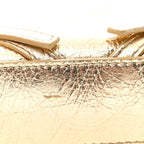 Metallic Tumbled Calfskin Nano Voyou Bag Golden Sand