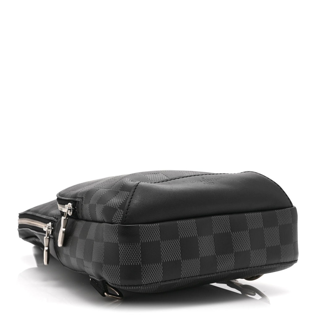 Damier Graphite Avenue Sling Bag Onyx Silver