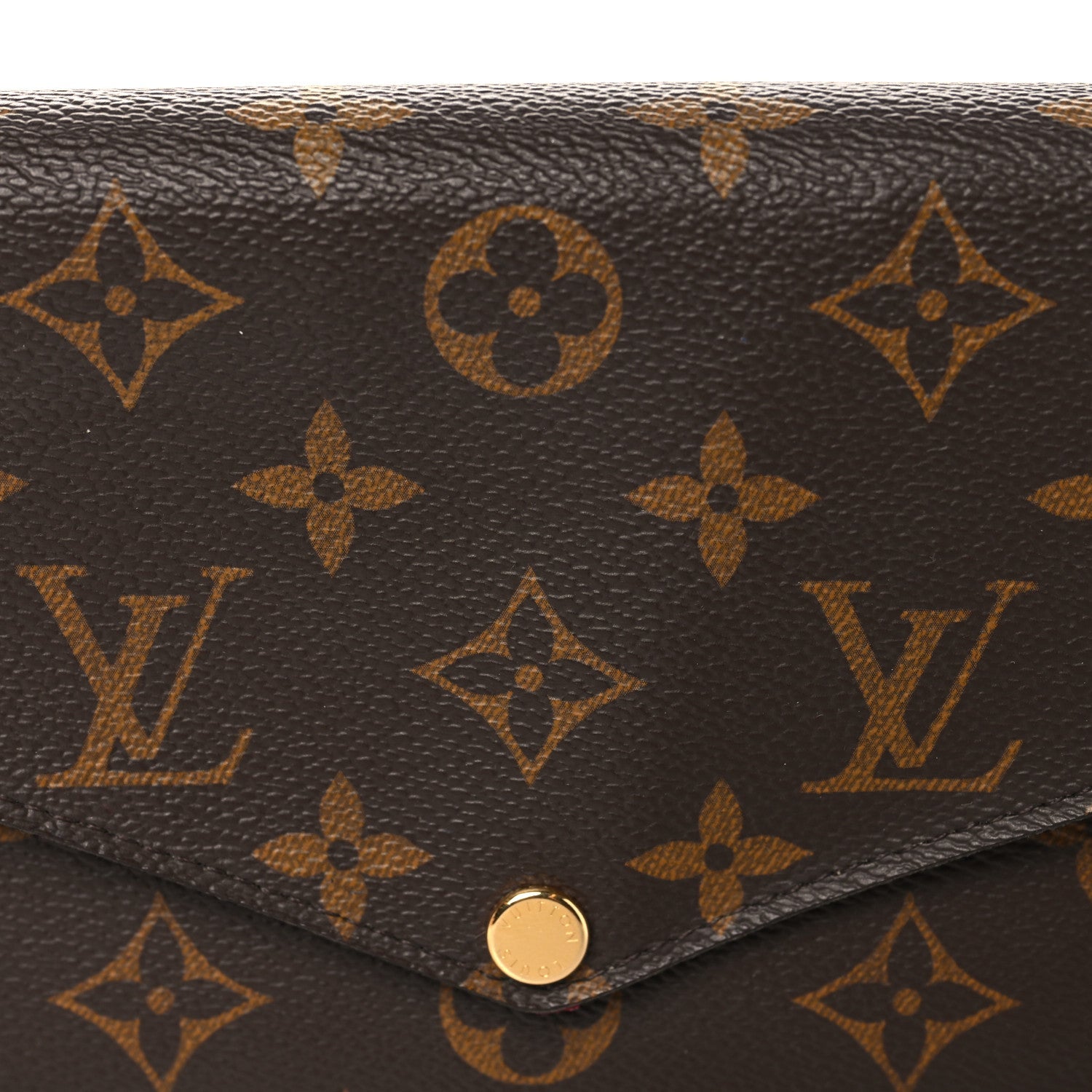 Monogram Pochette Felicie Chain Wallet Fuchsia