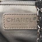 Snakeskin Rock and Chain Hobo Black