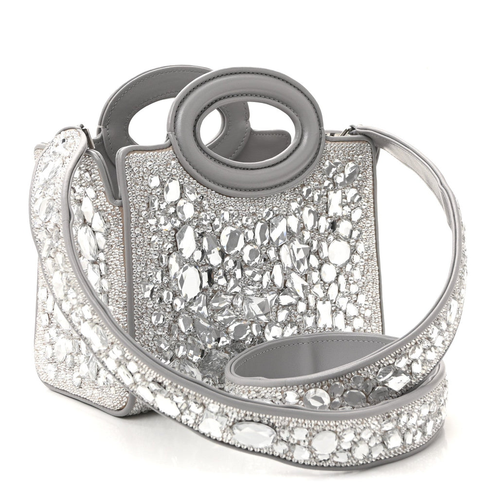 Crystal Mini Le Troisieme Shopping Bag Grey