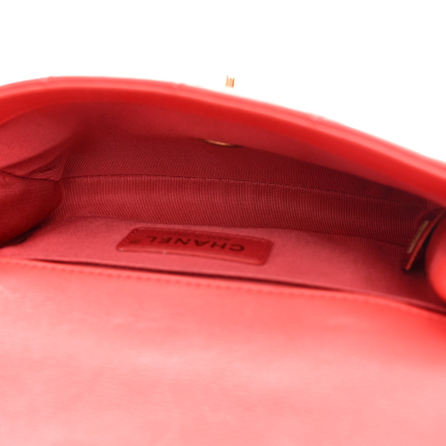 Calfskin Quilted Flap Waist Bag Red