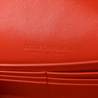 Nappa Intrecciato Long Andiamo Top Handle Clutch Orange