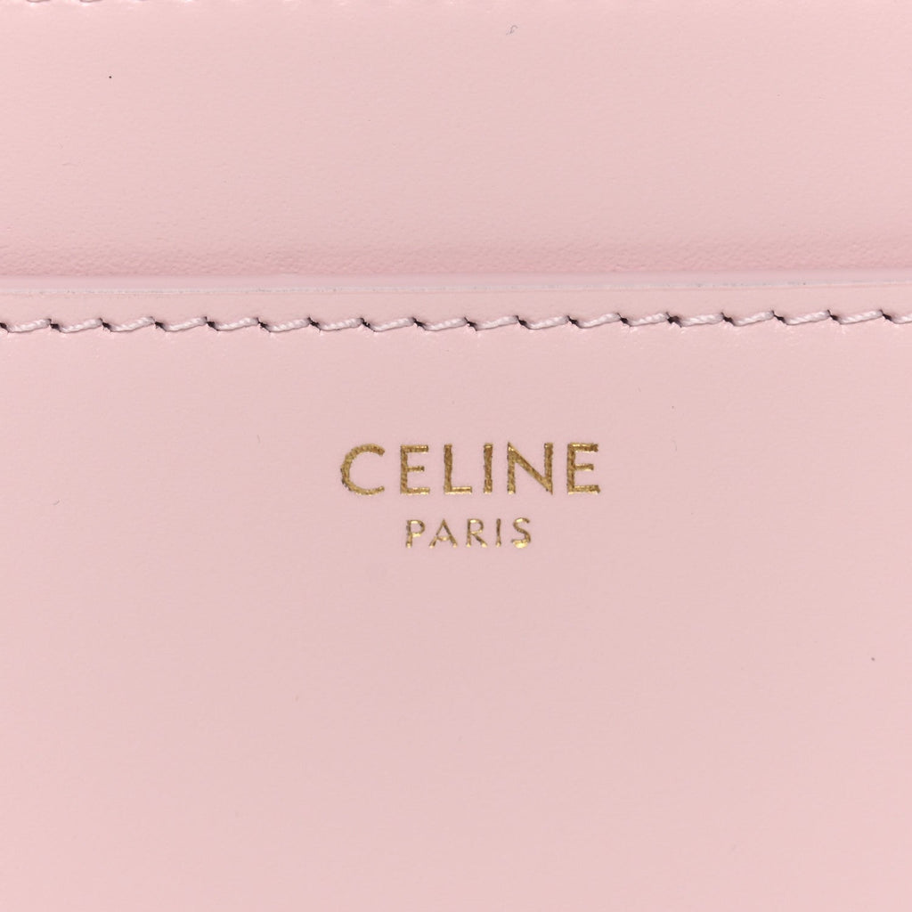 Satinated Calfskin Mini 16 Top Handle Bag Pastel Pink