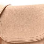 Pebbled Calfskin Jennifer Mini Crossbody Bag Blush Nude
