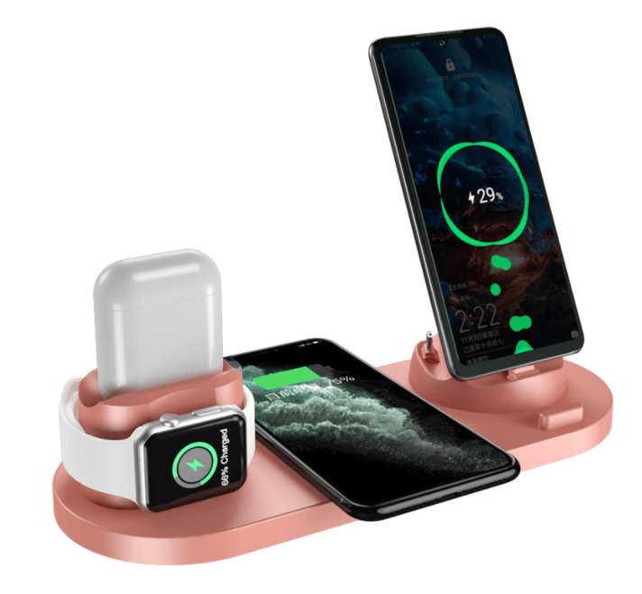 Wireless Charger For IPhone14 13 Fast Charger For Phone Fast Charging Pad For Phone Watch 6 In 1 Charging Dock Station - 10W