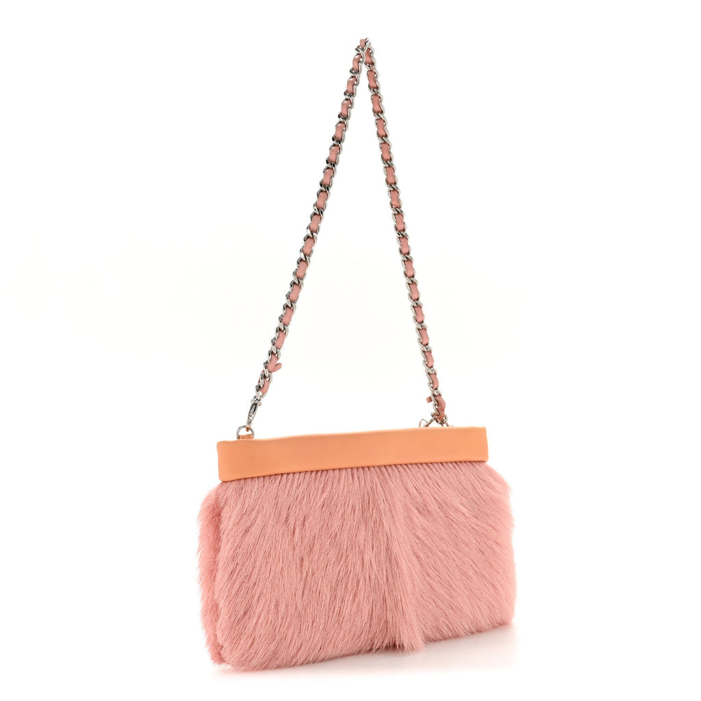 Rabbit Fur N°5 Pochette Pink Orange