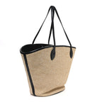 Raffia Saint Jacques Tote Black