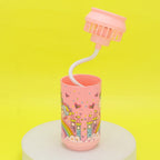Unicorn Printed Portable Pen Holder Table Fan USB CHARGE
