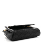 Lambskin Quilted Monogram Mini Nolita Black