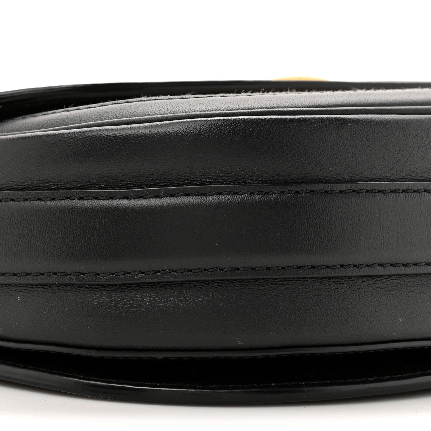 Calfskin Linen Small Travia Crossbody Black