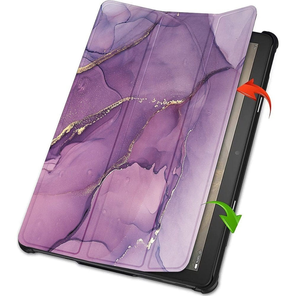 SAHARA -Tri-Fold Folio Case for Amazon Fire HD 10 (2023) - Purple