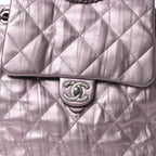 Iridescent Calfskin Quilted Ground Control Backpack Pink