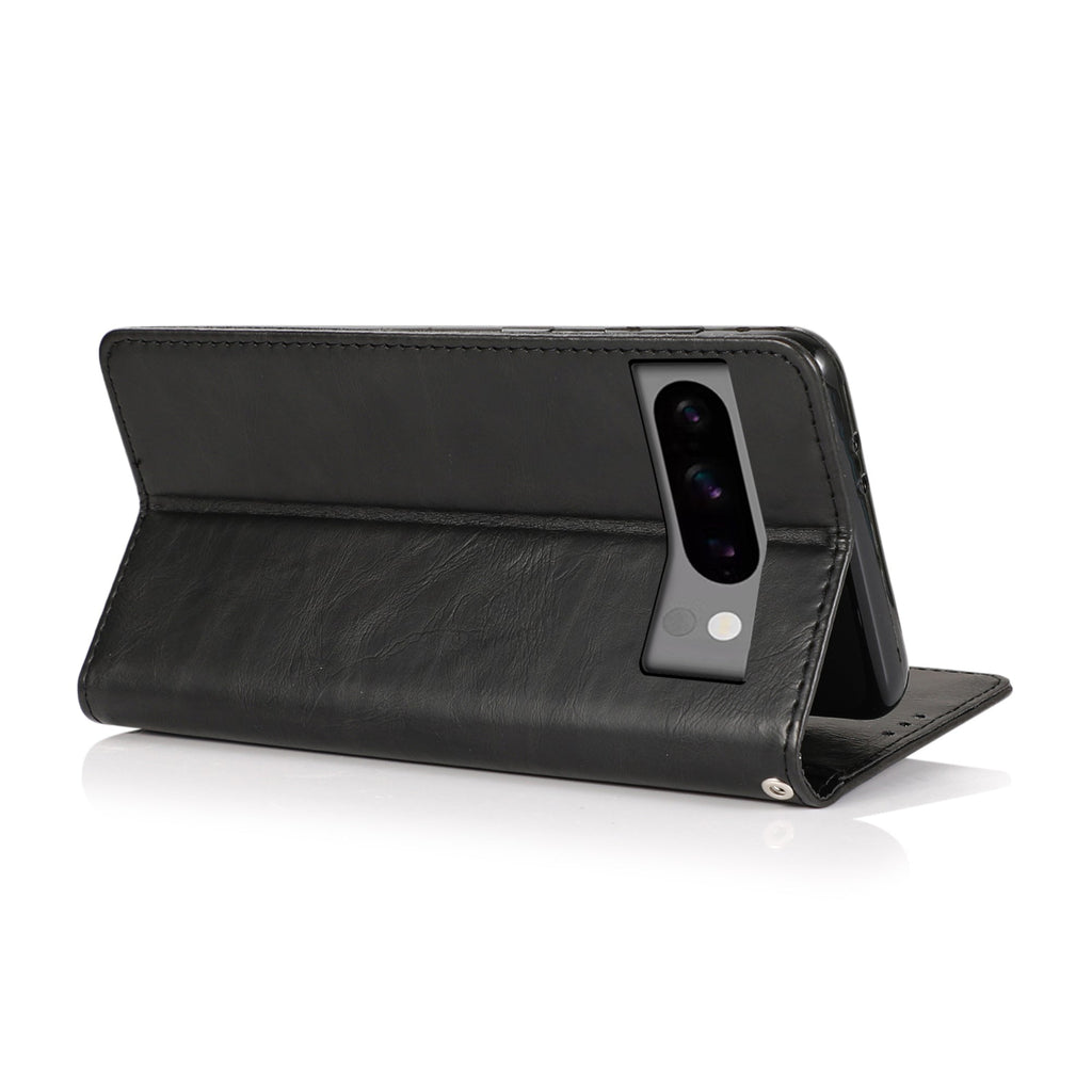 SAHARA - Indy Series Genuine Leather Folio Wallet Case - Google Pixel 8 Pro