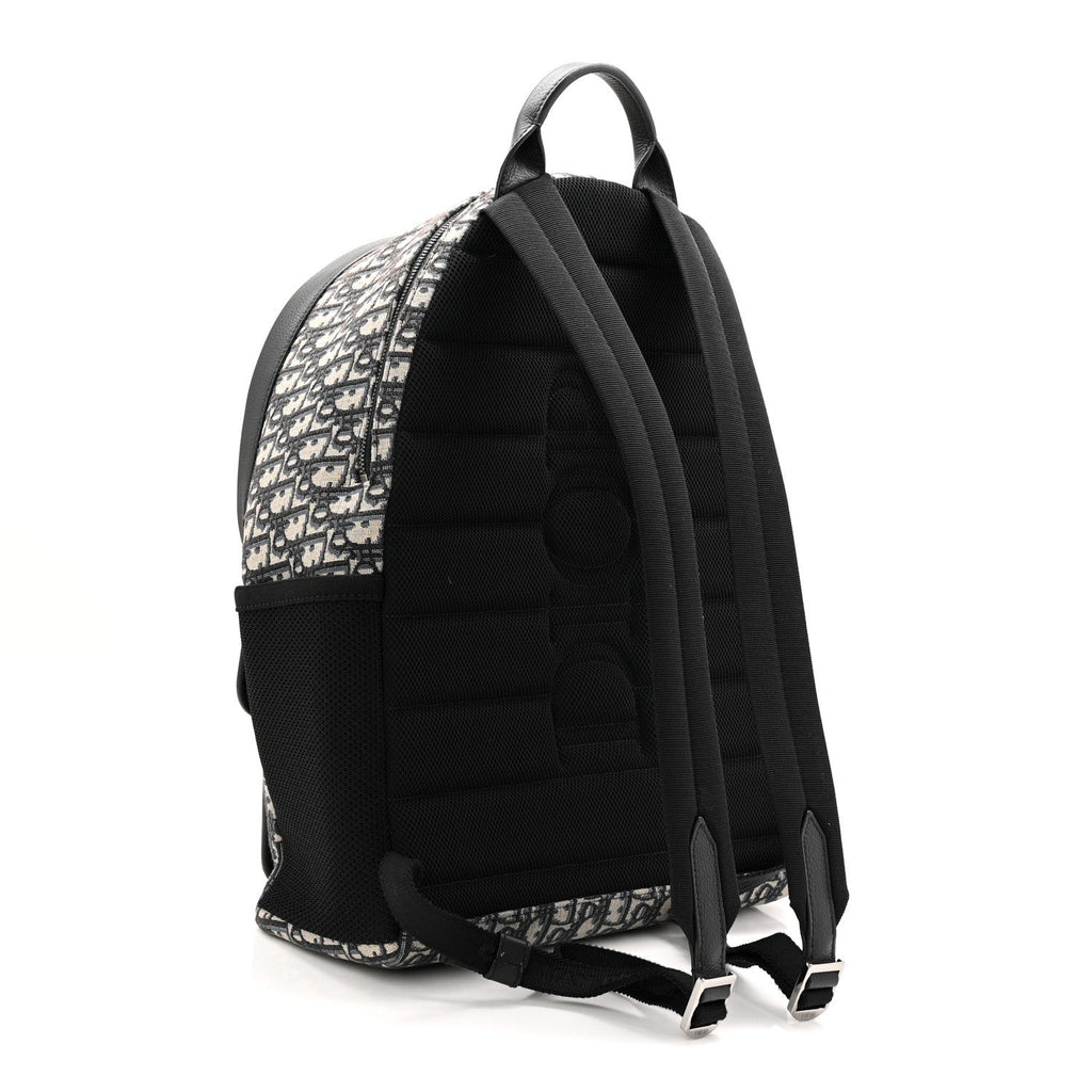 Oblique Calfskin 8 Backpack Beige Black