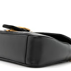 Calfskin Matelasse Small GG Marmont Shoulder Bag Black