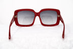Eley Kishimoto Sunglasses Oversized Rectangular Red and Grey