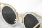 Erdem Sunglasses Cat Eye Transparent White and Grey