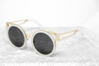 Erdem Sunglasses Cat Eye Transparent White and Grey