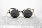 Erdem Sunglasses Cat Eye Transparent White and Grey