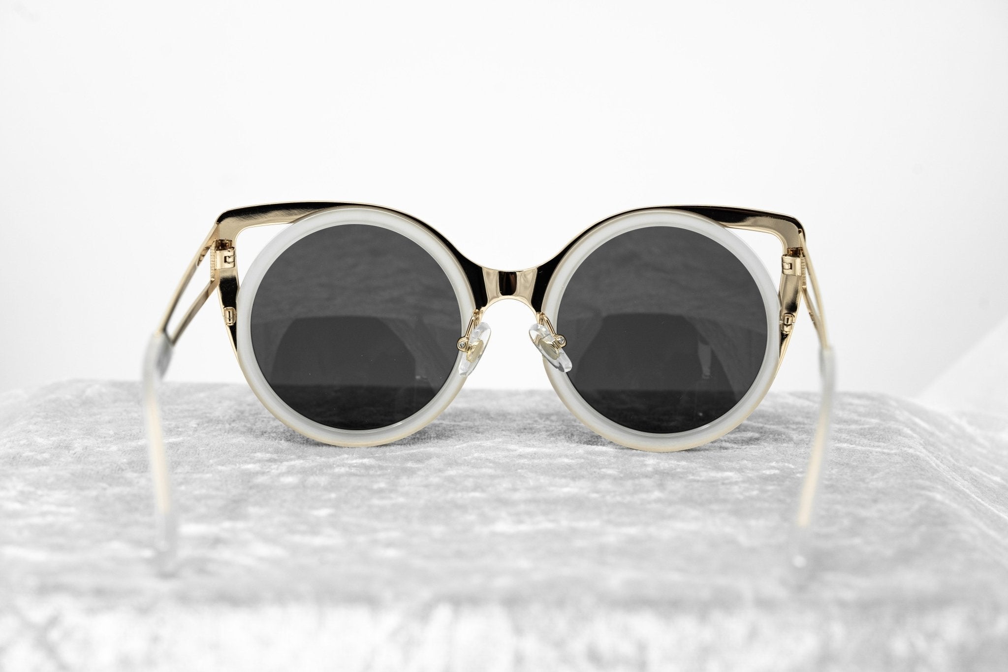 Erdem Sunglasses Cat Eye Transparent White and Grey